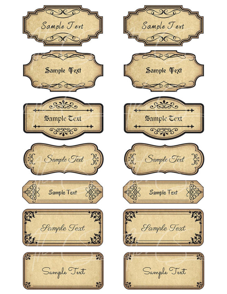 Free Printable Blank Potion Labels Template