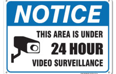24 Hour Video Surveillance Sign By SigoSigns Avoid Intruders Using