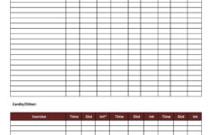 40 Effective Workout Log Calendar Templates TemplateLab In 2020