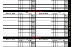 40 Effective Workout Log Calendar Templates TemplateLab Workout