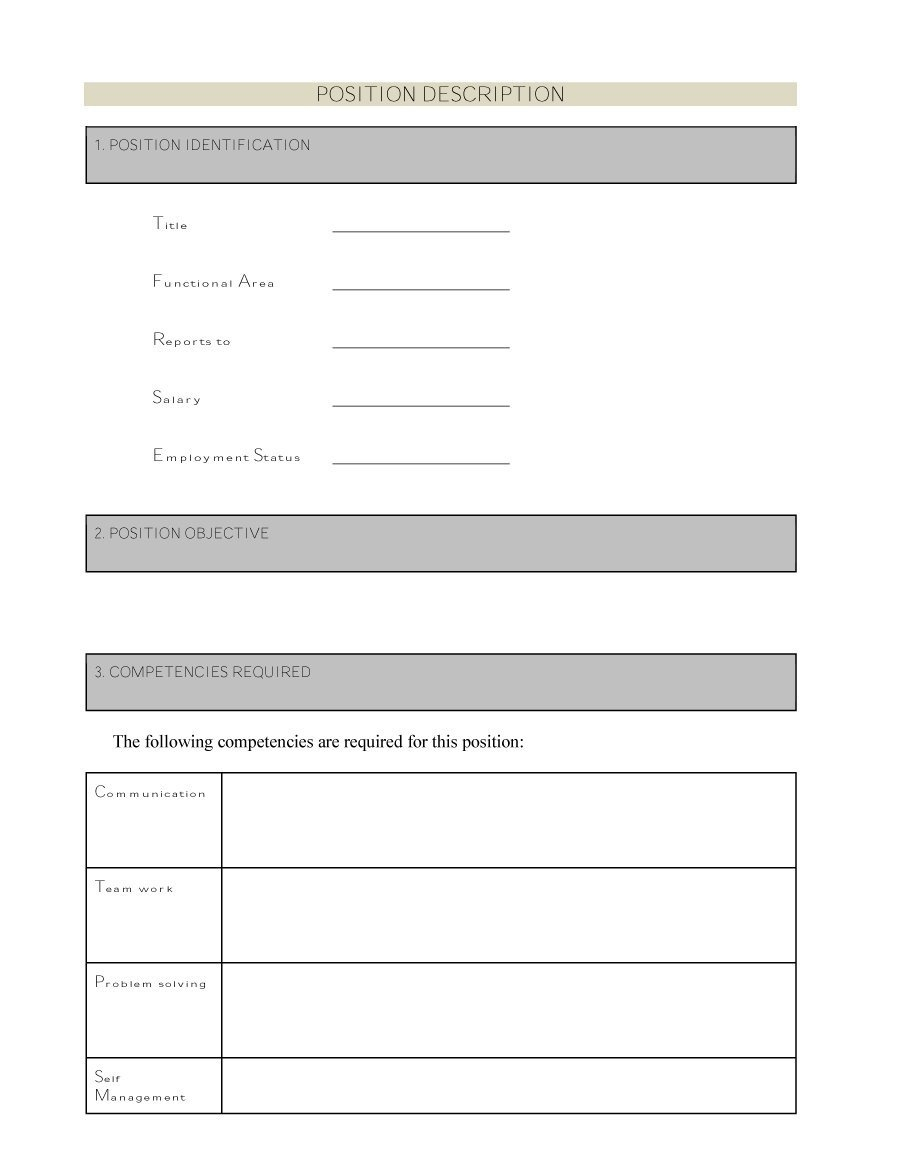 47 Job Description Templates Examples Template Lab Free Printable 