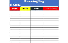 49 Handy Running Log Templates Walking Charts Template Lab Free