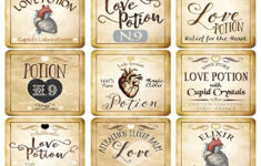 Amazon Halloween 15 Bottle Labels Love Potion Glossy Laminated