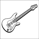 Bass Guitar Coloring Page Print For Acoustic Music Fans You Must Be