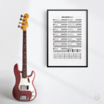 Bass Guitar Scales Chart Poster Bass Scales Modes Print Student
