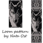 Beading Loom Pattern Bracelet Wolf Seed Bead Cuff Etsy