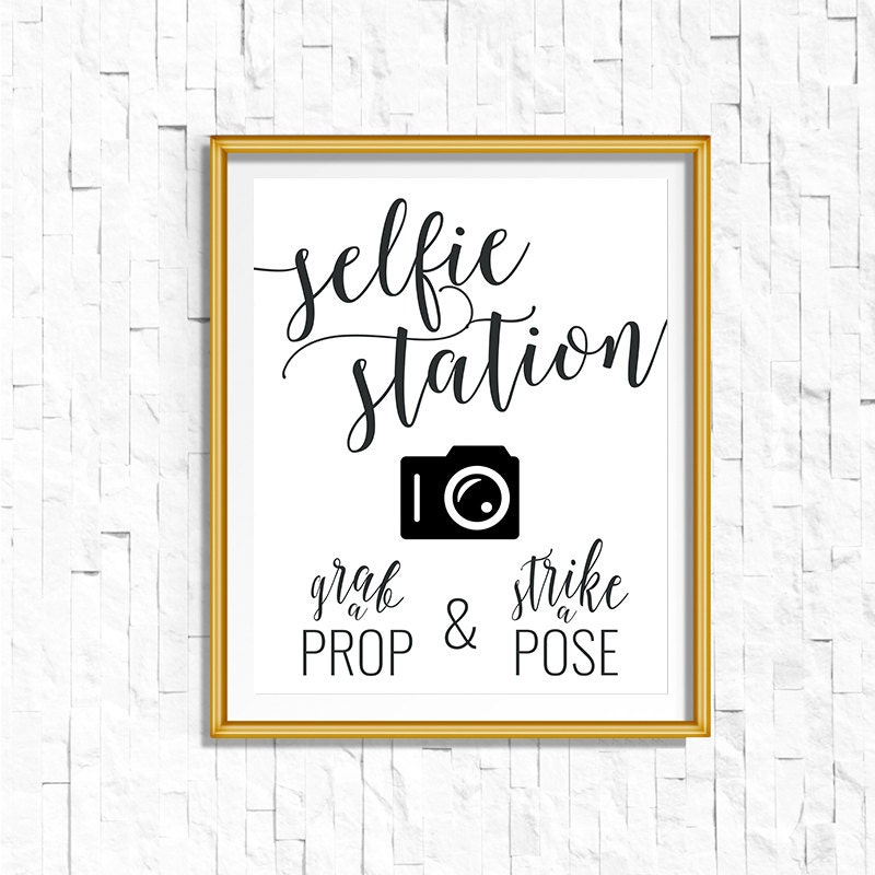 Best Selfie Station Sign Free Printable Stone Website