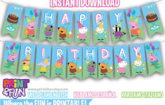 bunting banner peppa pig party printables descarga inmediata 2 Bunting Banner Peppa Pig Party Printables Descarga Inmediata