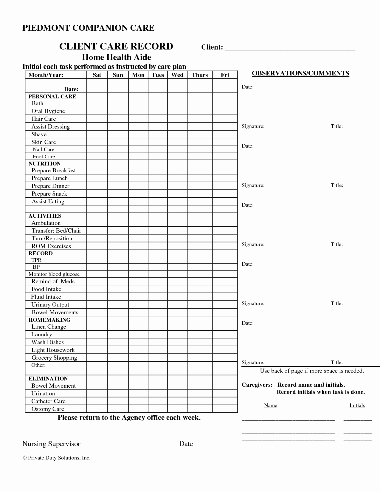 Caregiver Daily Log Sheet Print Free Printable Caregiver Forms Free 