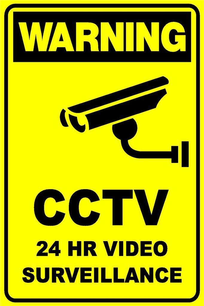 CCTV 24HRS SECURITY CAMERA VIDEO SURVEILLANCE 450 X 300MM METAL 