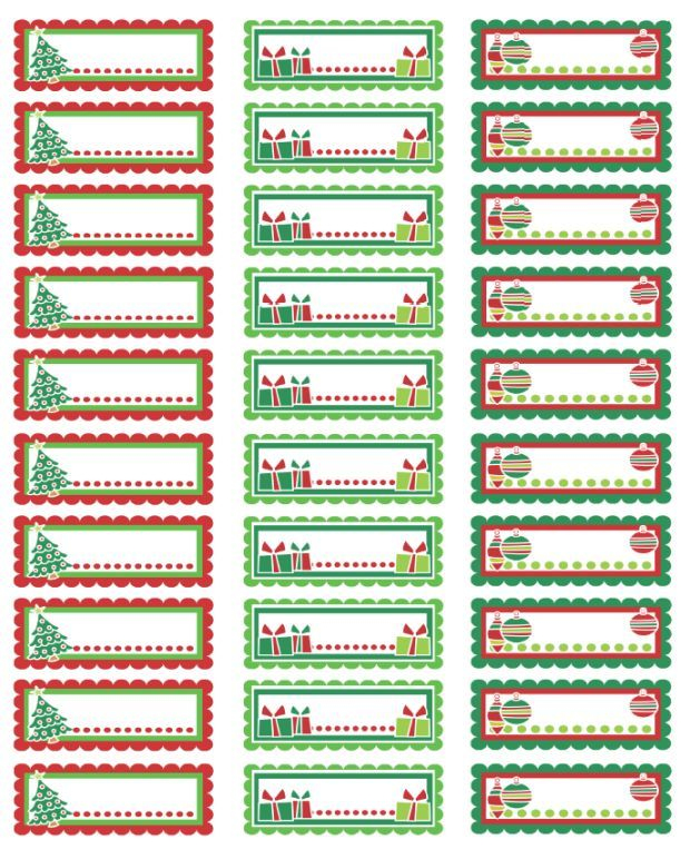 Christmas Labels Ready To Print Return Address Labels Template 