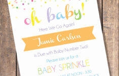 Custom Sprinkle Baby Shower Invitation Digital Print