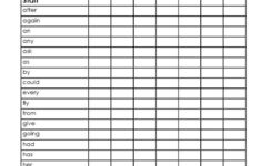 Dolch Grade Levels Free Printable Checklists