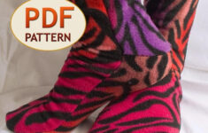 Fleece Socks By Pattern And Design Farm Sewing Pattern Fleece Socks