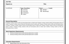 Free 47 Job Description Templates Examples Templatelab Blank Job