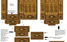 free dollhouse miniature book shelf printable rococo baroque Free Dollhouse Miniature Book Shelf Printable Rococo baroque