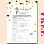 FREE Gold And Black Confetti What S In Your Phone Magical Printable