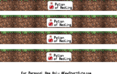 FREE Minecraft Potion Of Healing Drink Labels Printable Drink Labels
