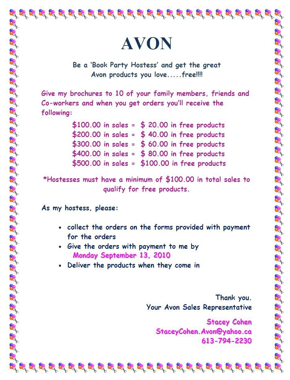 Free Printable Avon Flyers Free Printable