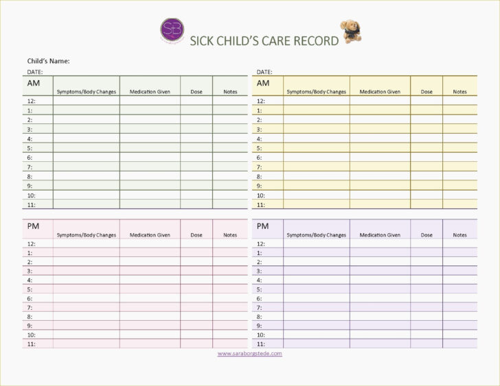 Free Caregiver Log Sheets Printable