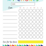 Free Printable Chore Chart For Kids Kids Chore Chart Printable