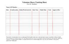 Free Printable Community Service Log Sheet Free Printable