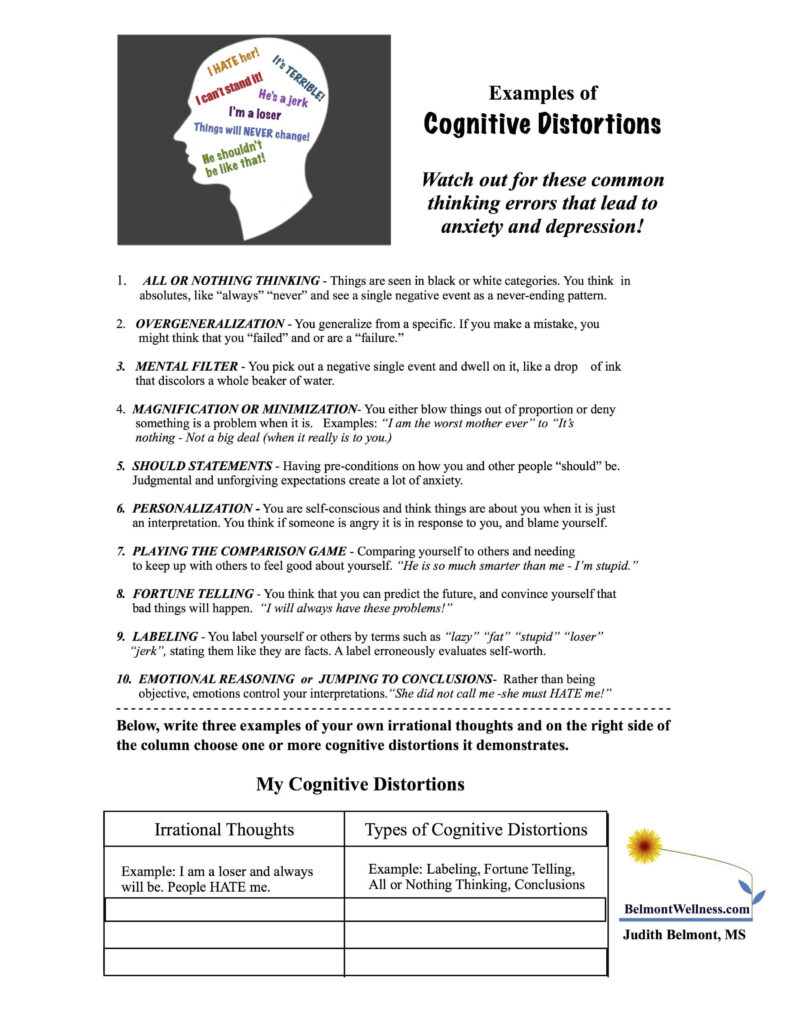 Free Printable Coping Skills Worksheets For Adults | Gerald Printable