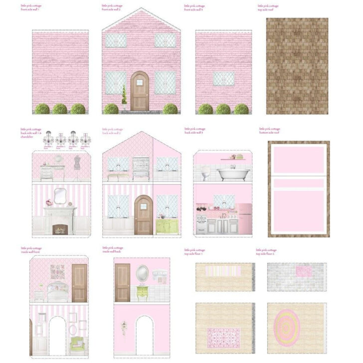 Printable Paper Dollhouse Furniture Templates Free