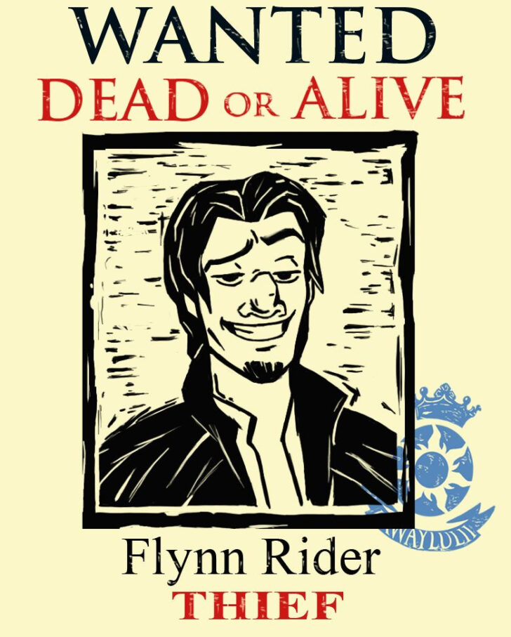 Free Printable Flynn Rider Wanted Dead Or Alive Poster Disney In 2019 ...