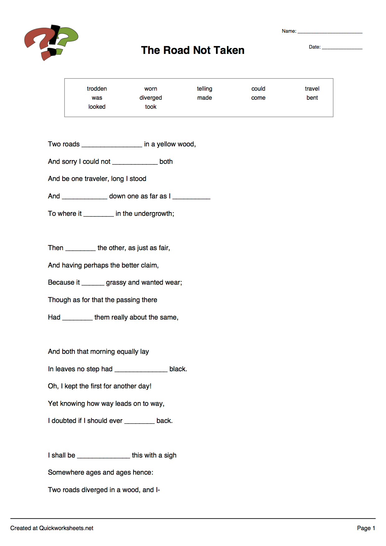 Free Printable Multiple Choice Spelling Test Maker Free Printable