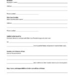 Free Printable PDF Form Elder Care Agreement Elderly Care