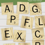 Free Printable Scrabble Letter Tiles Sign Paper Trail Design