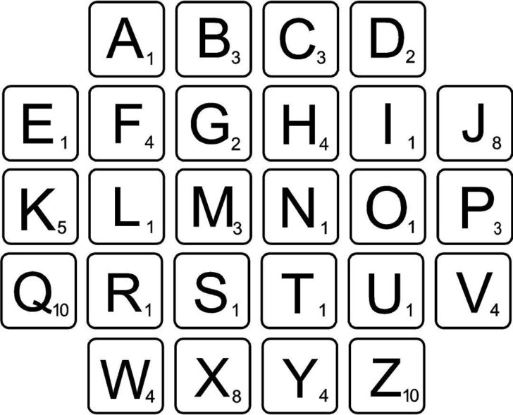 Printable Scrabble Tiles Free