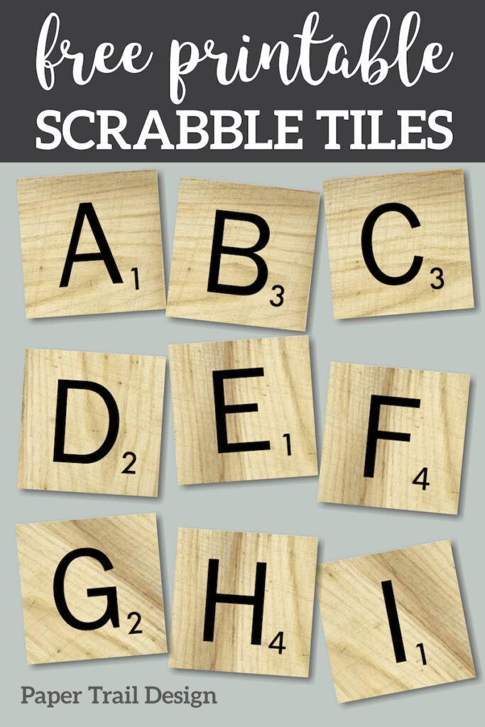 Scrabble Letters Printable Free