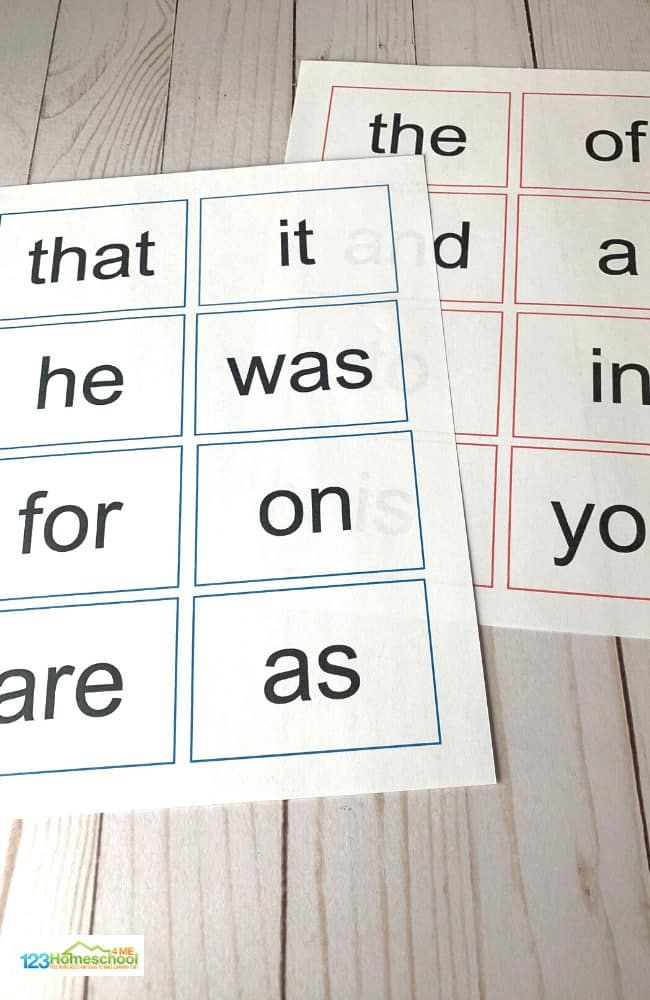 Free Printable Sight Word Flashcards In 2020 Sight Word Flashcards 
