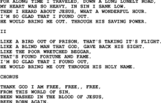 Free Printable Southern Gospel Song Lyrics Free Printable