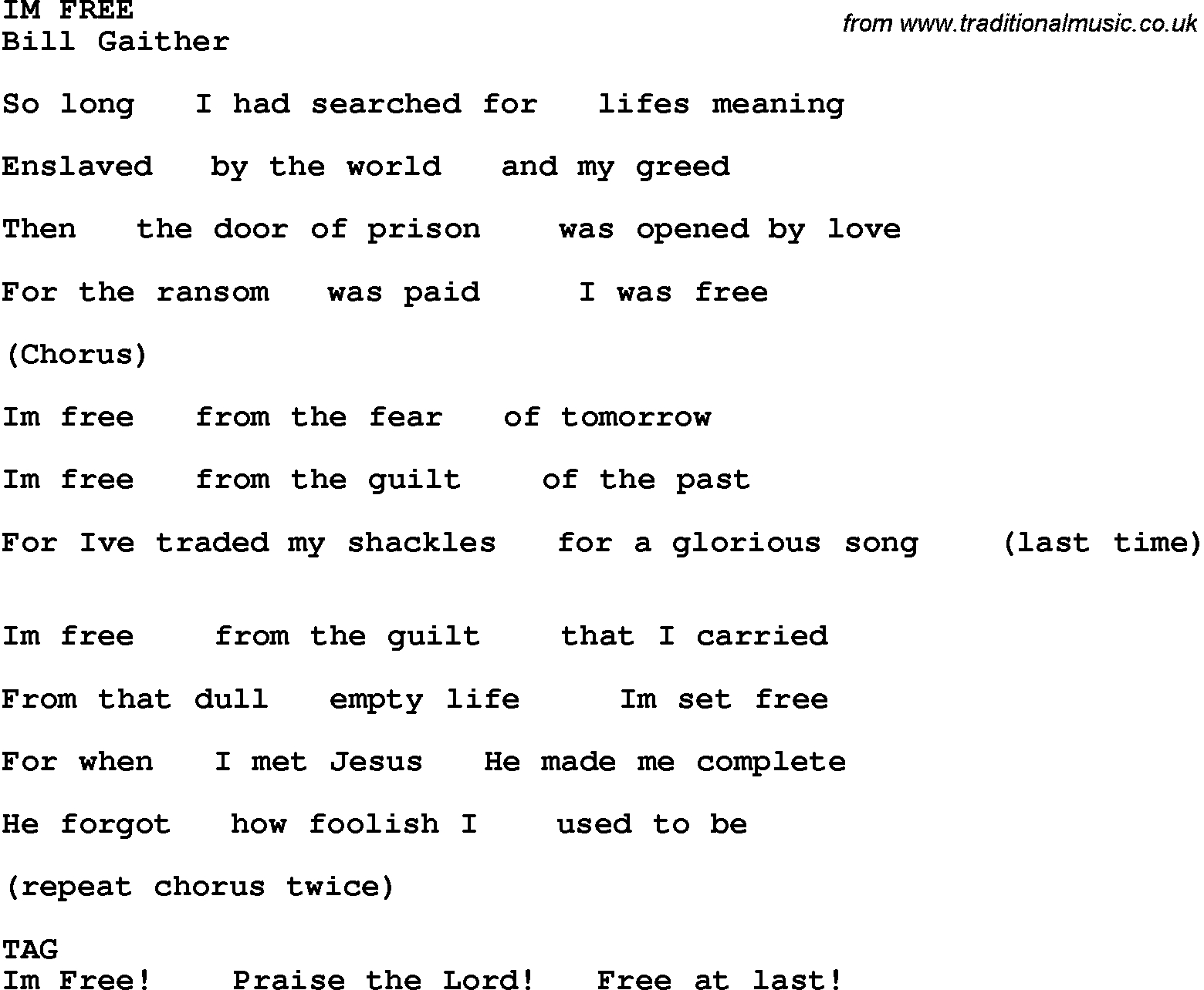 Free Printable Southern Gospel Song Lyrics Free Printable