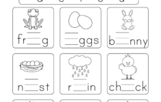 Free Printable Spring Phonics Worksheet For Kindergarten