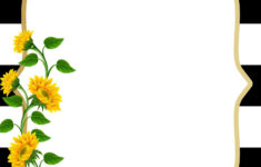 FREE Printable Sunflower Birthday Invitation Templates Sunflower Baby