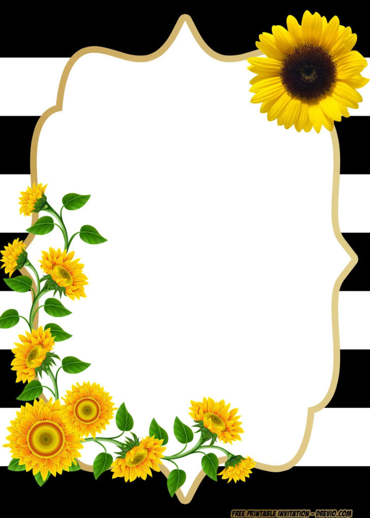 Free Printable Sunflower Stationery Template