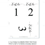 Free Printable Table Numbers 1 20 Free Printable