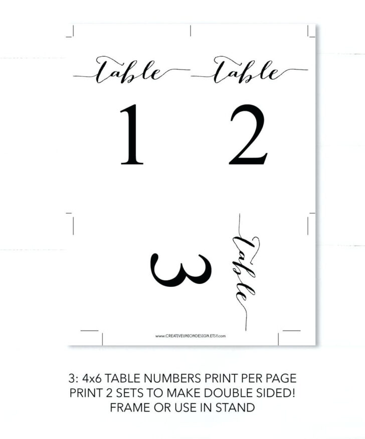 Free Printable Table Numbers 1 20 Free Printable | Gerald Printable