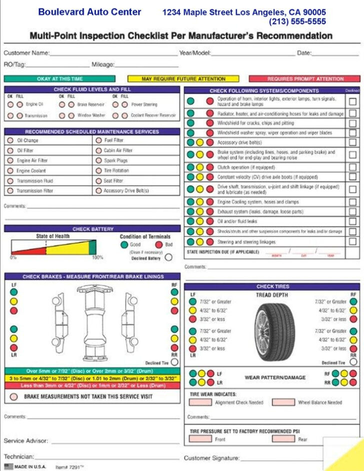 Free Printable Vehicle Inspection Form FREE DOWNLOAD Inspection | Gerald Printable