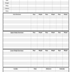 Free Printable Workout Logs 3 Designs For Your Needs Printable