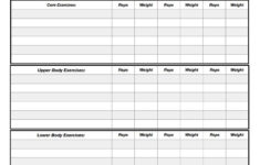 Free Printable Workout Logs 3 Designs For Your Needs Printable