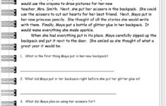 Free Printable Worksheets Reading Comprehension 5Th Grade Free Printable