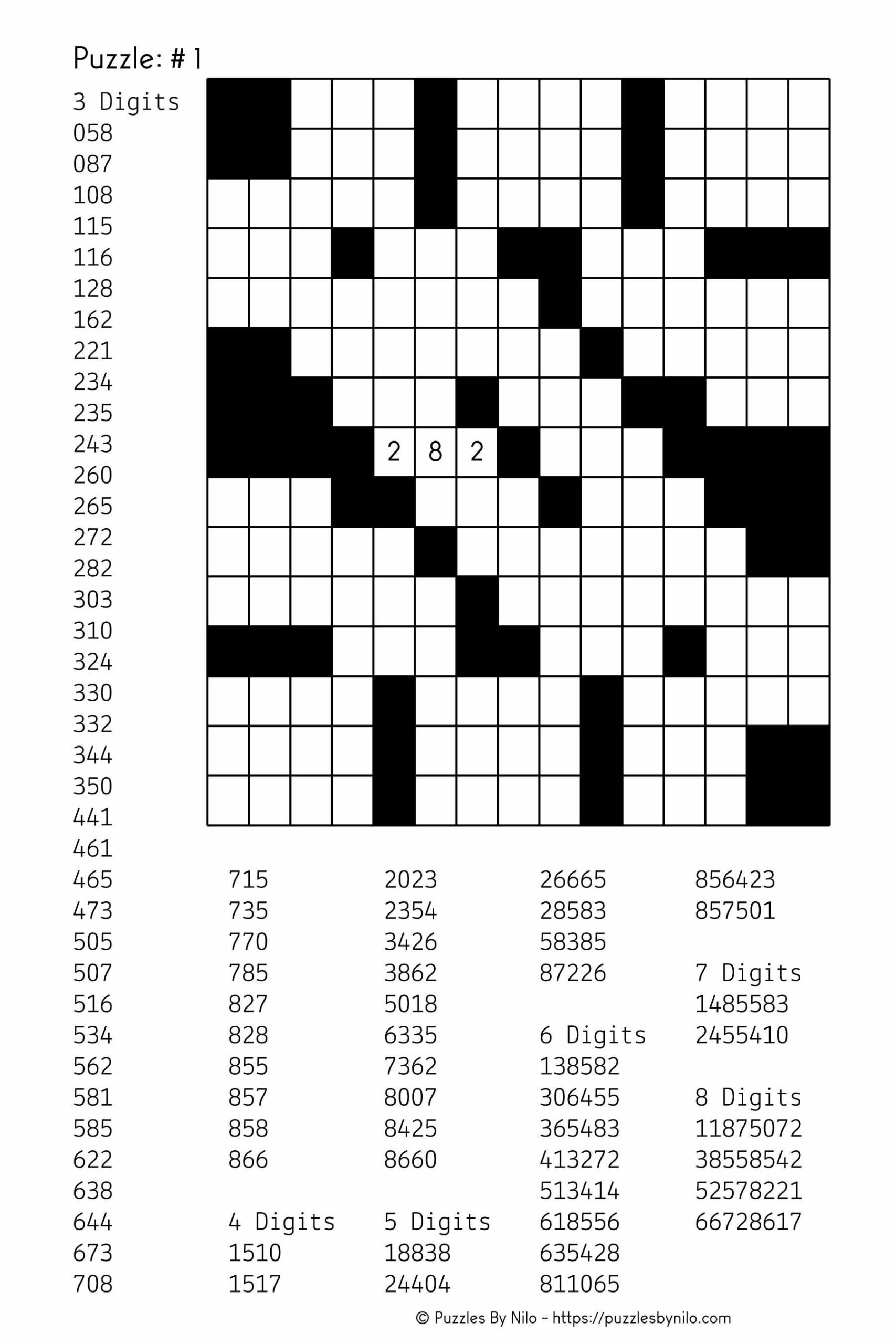 Get Your Free Downloadable Number Fill In Puzzle Here Enjoy Training 