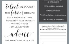 Graduation Advice Sign Cards Commencement Or Graduation