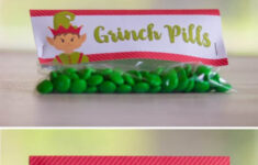 Grinch Pills Free Printable Holiday Treat Bag Topper