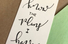 Hand Lettered Bookmark Jeremiah 29 11 Custom Bookmark Etsy